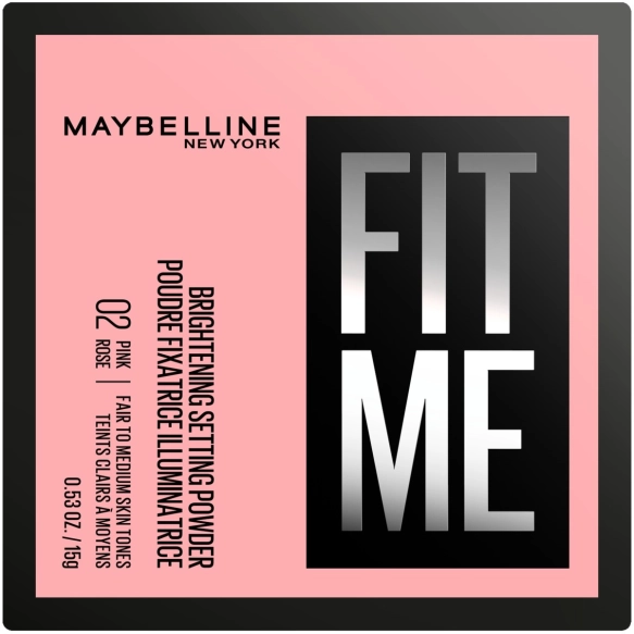 MAYBELLINE Fit Me Puder sypki matujący - 02 Pink Rose  15 g
