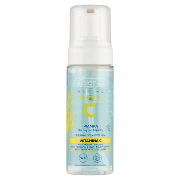 BIELENDA Marine Care C Pianka do mycia twarzy głęboko oczyszczająca -  Witamina C 150 ml