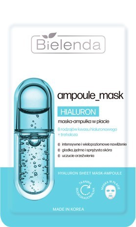 BIELENDA Ampoule Mask Kwas Hialuronowy Maska-ampułka w płacie 1 szt.