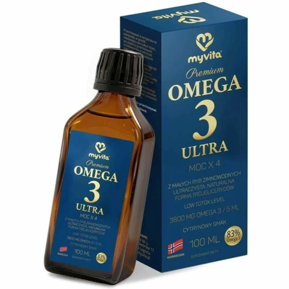 Omega 3 ULTRA w płynie suplement diety, MyVita, 100 ml