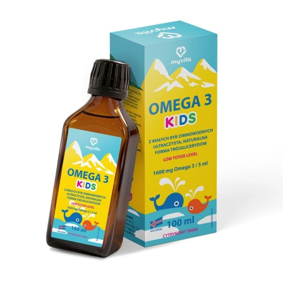 OMEGA 3 KIDS w płynie suplement diety, MyVita, 100 ml