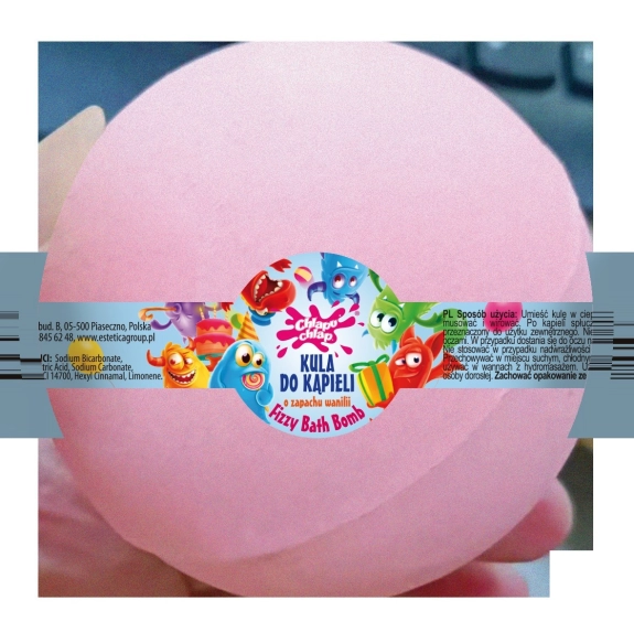 CHLAPU CHLAP Bath Bomb Kula musująca do kąpieli o zapachu wanilii 180 g