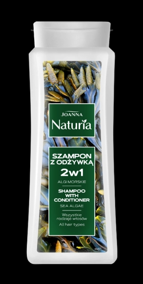 JOANNA Naturia Szampon z odżywką 2w1 do wszystkie rodzajów włosów - Algi morskie 500 ml