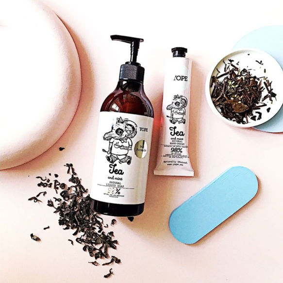 Tea &amp; Mint Natural Hand Cream, Yope, 100 ml