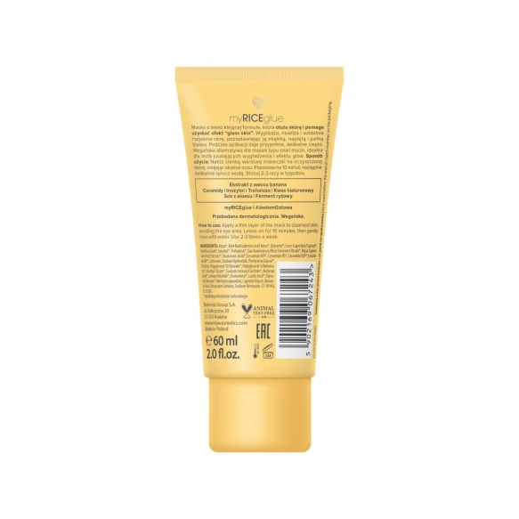 MIYA  myRICEglue Maseczka do twarzy z efektem glow booster  60 ml