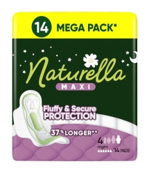NATURELLA Maxi Podpaski ze skrzydełkami Night - (rozmiar 4) 1 op. - 14 szt.