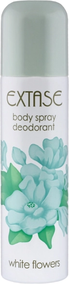 EXTASE Dezodorant body spray WHITE FLOWERS 150 ml
