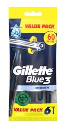GILLETTE Blue 3 Smooth Maszynka do golenia dla mężczyzn 1 op. - 6 szt.