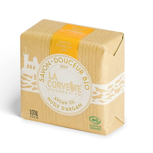 Mydło BIO Organiczne Olejek Arganowy, Ecocert, La Corvette, 100g