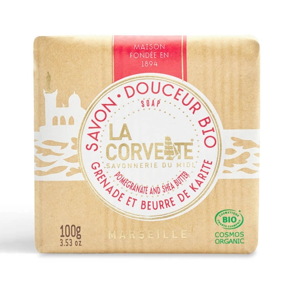Owoc Granatu &amp; Masło Shea Mydło BIO Organiczne, La Corvette, 100g