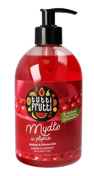 TUTTI FRUTTI Wiśnia & Porzeczka Mydło w płynie z olejkami owocowymi i witaminą A 500 ml