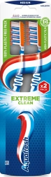 AQUAFRESH Szczoteczka do zębów Extreme Clean - medium (średnia) DUO - 2 sztuki - mix kolorów
