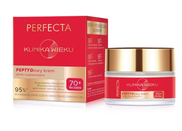 PERFECTA Klinika Wieku Peptydowy Krem silnie wygładzający na dzień 70+