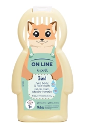 ON LINE Le Petit Żel do mycia ciała, włosów i twarzy dla dzieci 3w1 Biszkoptowy 350 ml