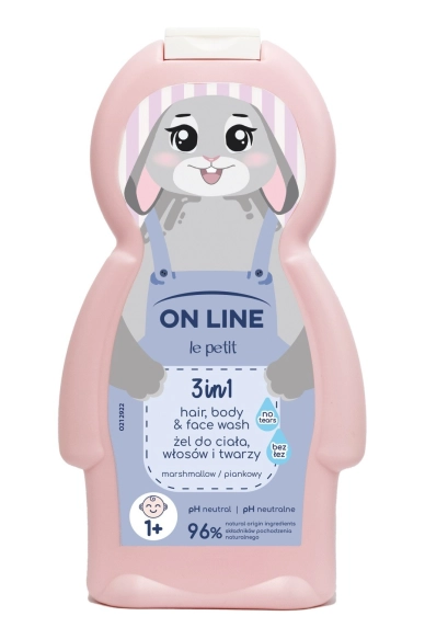 ON LINE Le Petit Żel do mycia ciała, włosów i twarzy dla dzieci 3w1 Piankowy 350 ml
