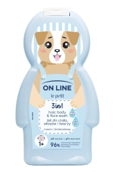 ON LINE Le Petit Żel do mycia ciała, włosów i twarzy dla dzieci 3w1 Śmietankowy 350 ml