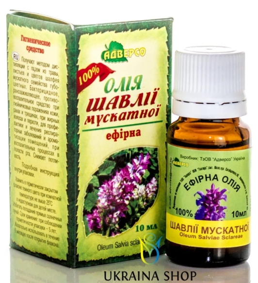 Olejek z Szałwii Muszkatołowej, 100% Naturalny Adverso 5 ml