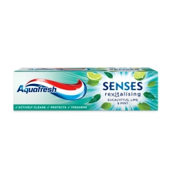 AQUAFRESH Senses Revitalising Pasta do zębów z Eukaliptusem, Miętą i Limonką 75 ml - termin 01.2027