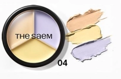 THE SAEM Cover Perfection Korektor do twarzy Triple Pot 04 Tone Up Beige