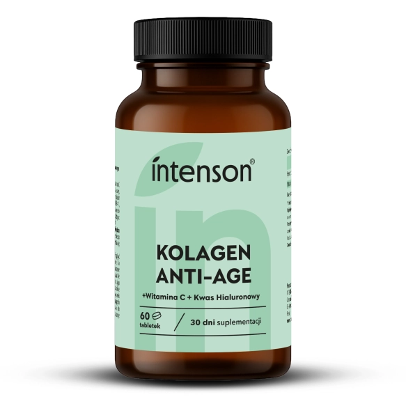 Anti-age Kolagen + Hialuron + Witamina C, Intenson, 60 tabletek