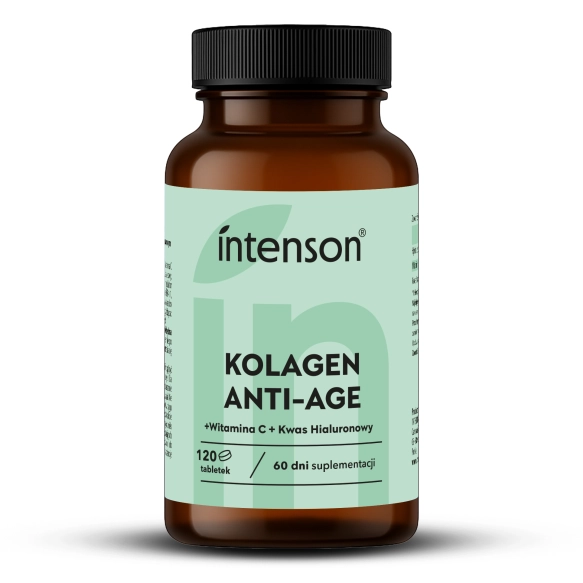 Anti-age Kolagen + Hialuron + Witamina C, Intenson, 120 tabletek