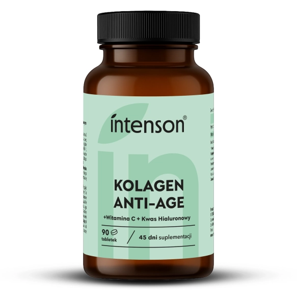 Anti-age Kolagen + Hialuron + Witamina C, Intenson, 90 tabletek