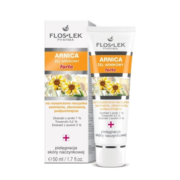 Floslek ARNICA® Żel z arniką forte na rozszerzone naczynka, zasinienia, obrzmienia, podpuchnięcia 50 ml