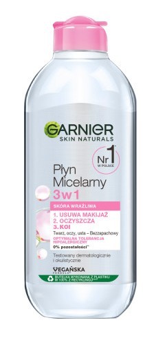 GARNIER Skin Naturals Płyn micelarny do cery wrażliwej 3w1 400ml