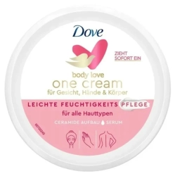 DOVE Body Love Krem nawilżający do twarzy ciała i rąk 250 ml