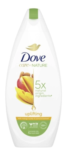 DOVE Care by Nature Uplifting Żel pod prysznic Mango i mleczko migdałowe 225 ml