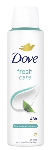 DOVE Fresh Care 48H Antyperspirant dla kobiet w sprayu 150 ml