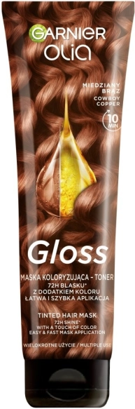 GARNIER Olia Gloss Maska koloryzująca - toner do włosów Miedziany brąz 150 ml