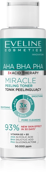EVELINE 3 x Acid Therapy Tonik peelingujący do twarzy 110 ml