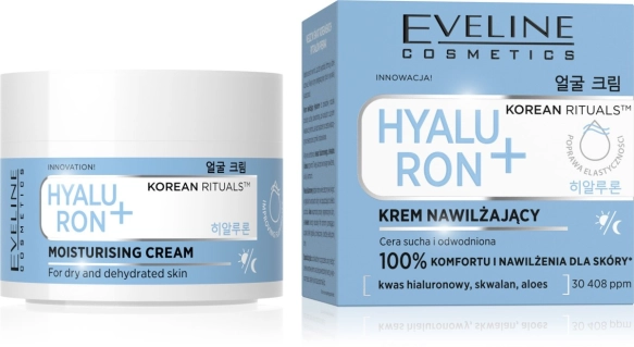 EVELINE Korean Rituals Krem do twarzy nawilżający Hyaluron+ 50 ml