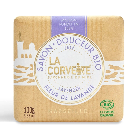 Mydło BIO Organiczne Lawendowe, Ecocert, La Corvette, 100g