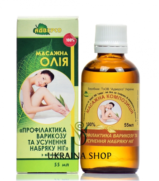 Olejek na Żylaki i Obrzęki Nóg, Adverso, 55 ml