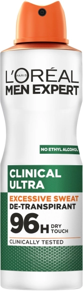 LOREAL MEN DEO spray 150ml Clinical Ultra 96h