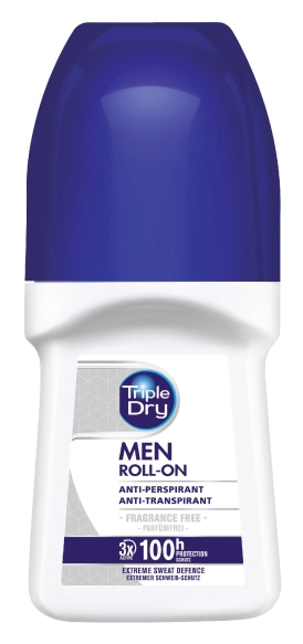 TRIPLE DRY Men Antyperspirant roll-on 100 H 50 ml