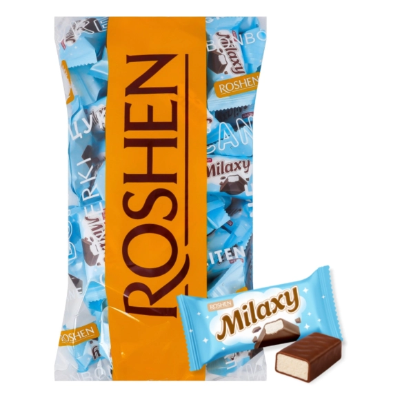 Roshen Milaxy – Milk Marshmallow Candies with Cocoa Coating, 1kg