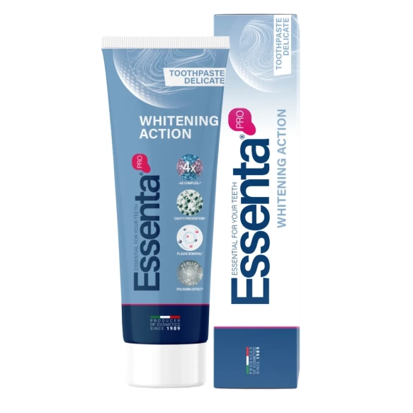 Pasta do Zębów Wybielająca Essenta PRO Whitening Action, 75ml
