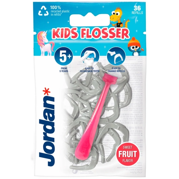 Jordan Kids Flosser Nici dentystyczne dla dzieci 5+ 1op.-36szt