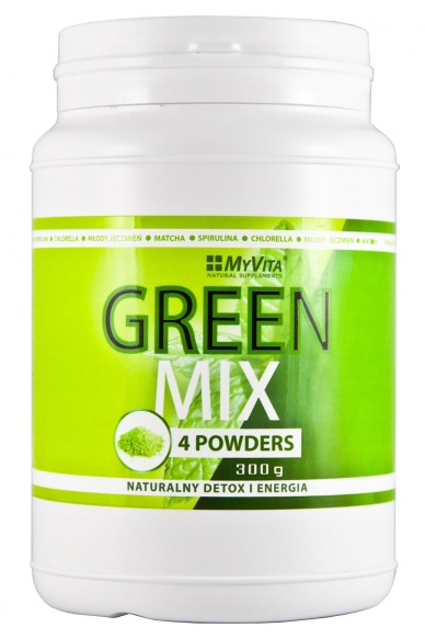 Green Mix 4W1, Spirulina, Chlorella, Matcha, Young Barley 300 g