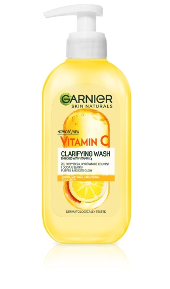 GARNIER Skin Naturals Vitamin C Żel oczyszczający Witamina Cg i Cytrus - do skóry matowej i zmęczonej 200 ml