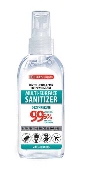 CLEANHANDS Multi-Surface Sanitizer Antybakteryjny spray do dezynfekcji powierzchni 100 ml