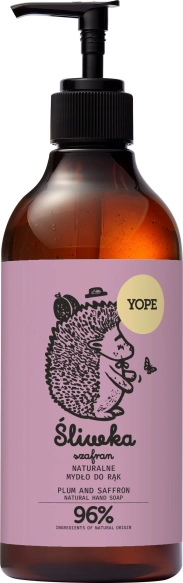 YOPE Naturalne mydło do rąk w płynie Śliwka i Szafran 500 ml