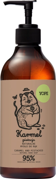 YOPE Naturalne mydło do rąk w płynie Karmel i Pistacja 500 ml