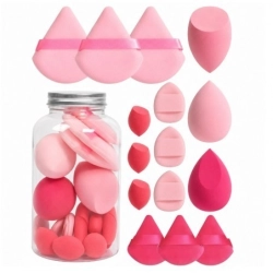 ECARLA Zestaw 15 gąbeczek do makijażu Fuschia Cream Duo GB21F