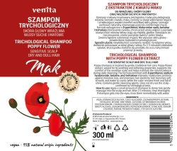 VENITA Szampon trychologiczny - Mak 300 ml