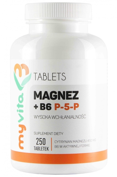 Magnesium + Vitamin B6 P-5-P, Tablets, MyVita