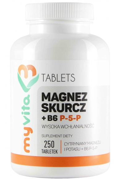Magnesium Contraction + Vitamin B6 P-5-P, Tablets, MyVita